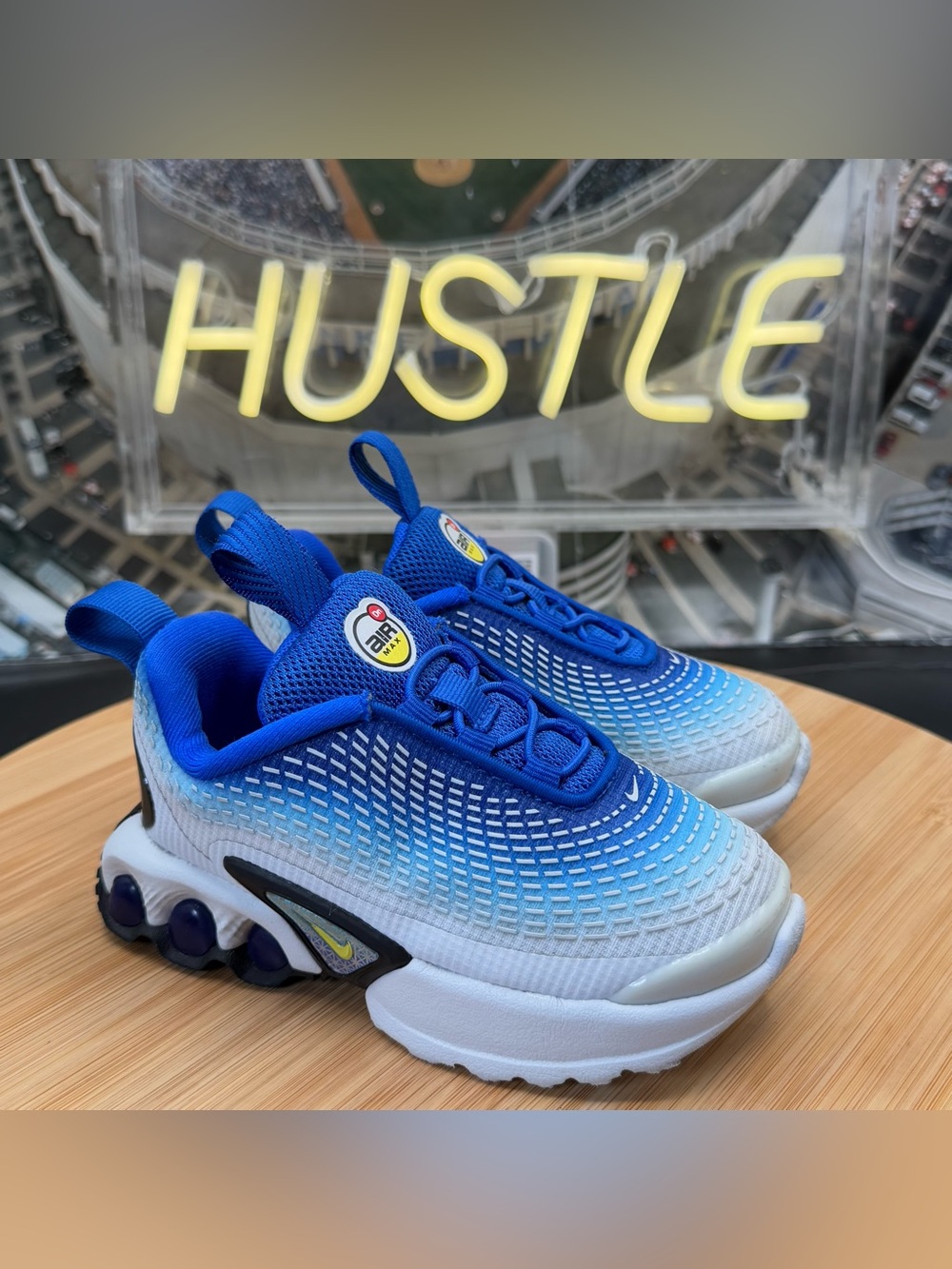 Nike Air Max Dn Racer Blue Blue Fury Black Vibrant Yellow (I) (TD) Sz 7C